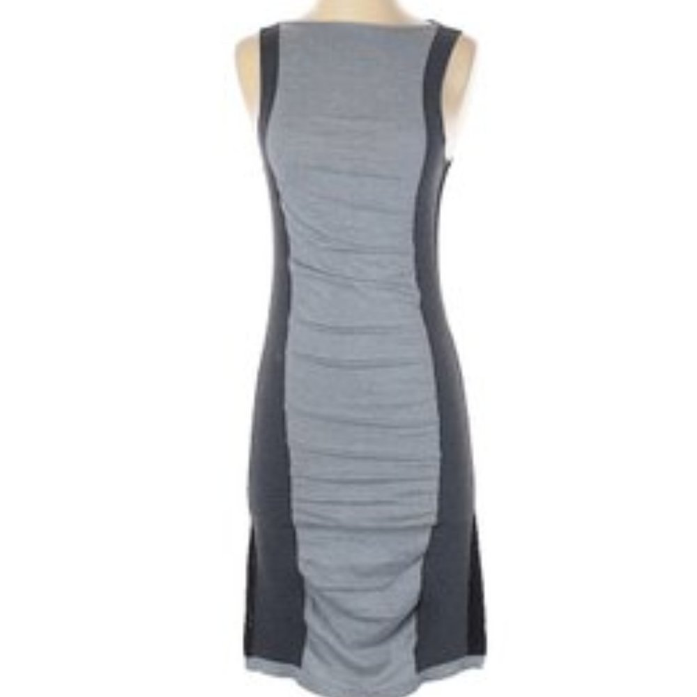 Blanc Noir sleeveless knit Ruched cut-out Dress S